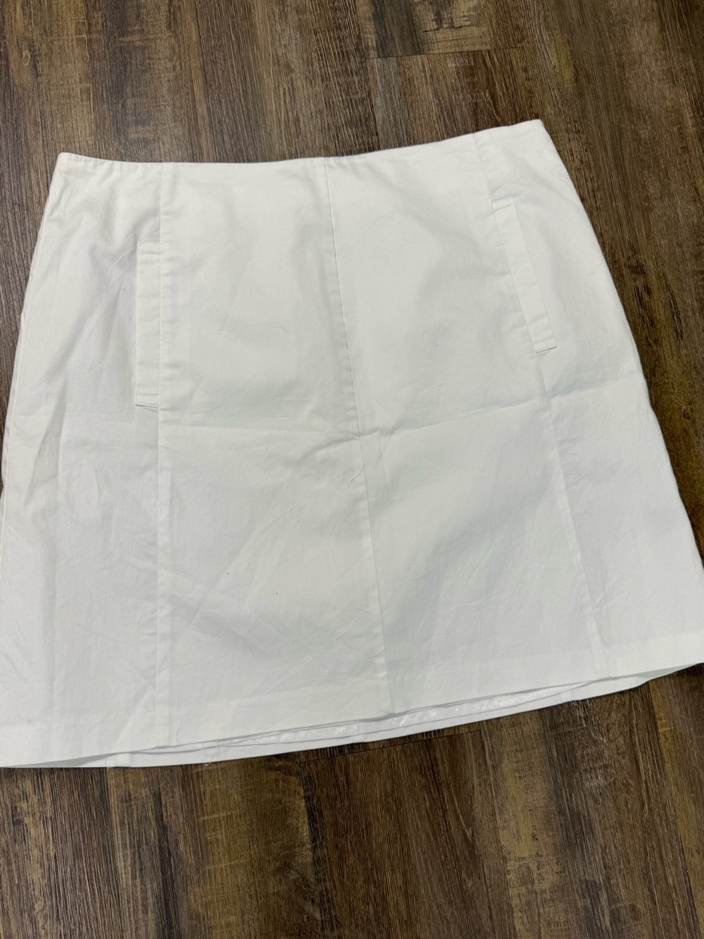 The Limited White A-Line Cotton Skirt Pockets Size 14
